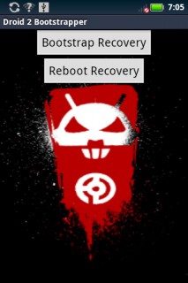 Droid2 bootstrap recovery