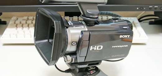 HDR-CV550Vレンズフード装着図
